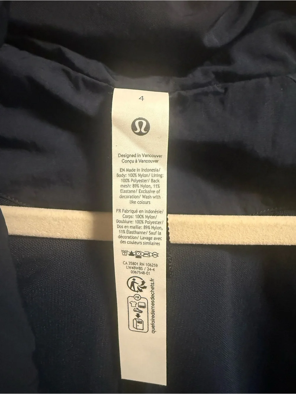 lululemon always effortless jacket in true navy